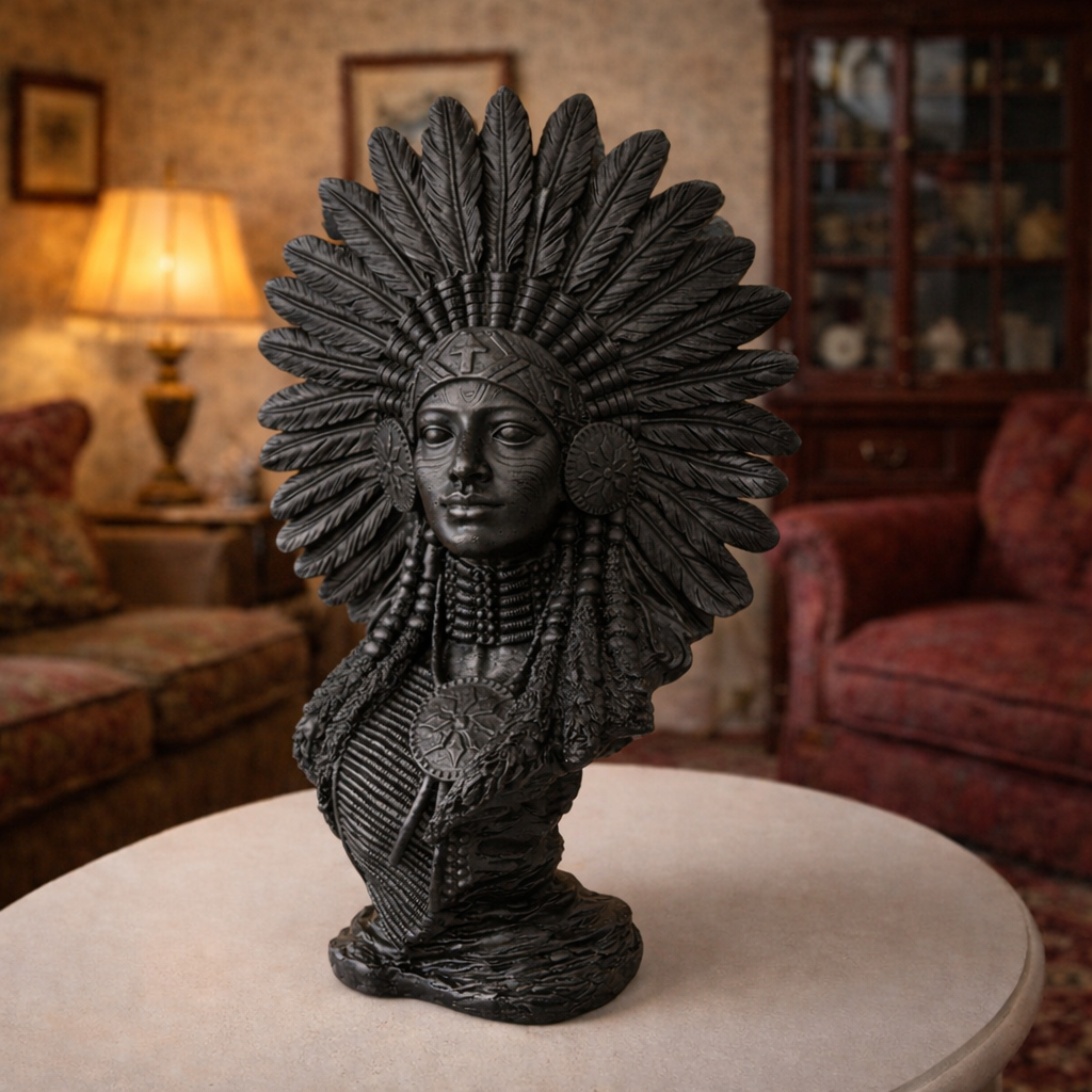Luxury Black Afro Lady Decor Statue | EnamorarDecor