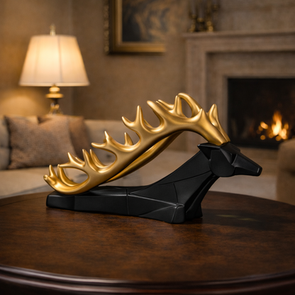 Luxury Black Deer Head Wine Bottle Holder | EnamorarDecor