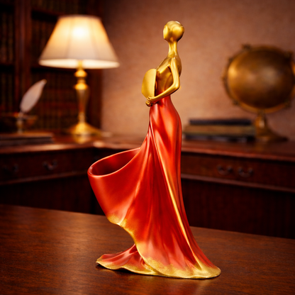 Luxury Orange Wine Bottle Holder Lady | EnamorarDecor