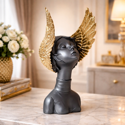 Black Wing Lady Luxury Decor Bust | EnamorarDecor
