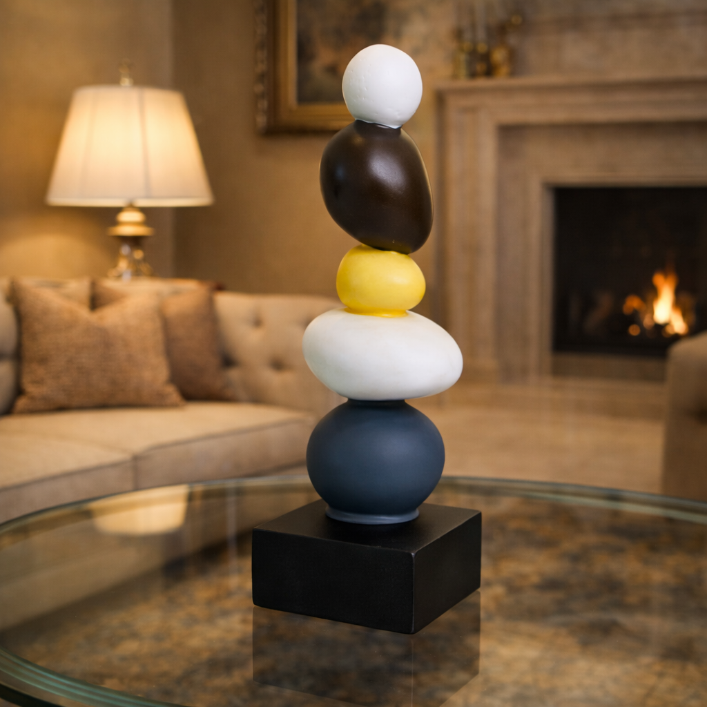 Luxury Modern Stacked Stone Statue | EnamorarDecor