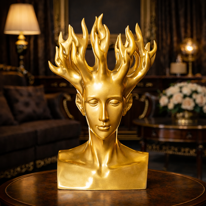 Luxury Golden Blooming Beauty Decor Sculpture | EnamorarDecor