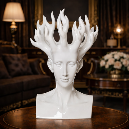 Luxury White Blooming Beauty Decor Sculpture | EnamorarDecor