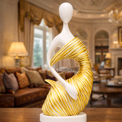 Luxury White Monk Set with Golden Accent | EnamorarDecor