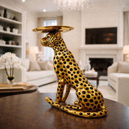 Luxury Big Golden Cheetah Statement Decor | EnamorarDecor