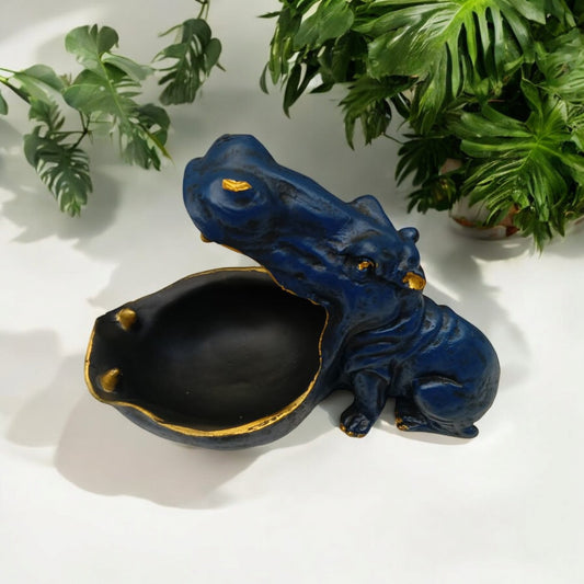 Blue Multipurpose Big Mouth Hippo Storage | EnamorarDecor