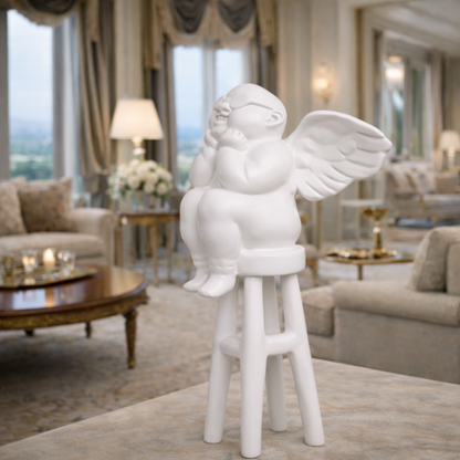 Luxury White Ladder Angel Showpiece | EnamorarDecor