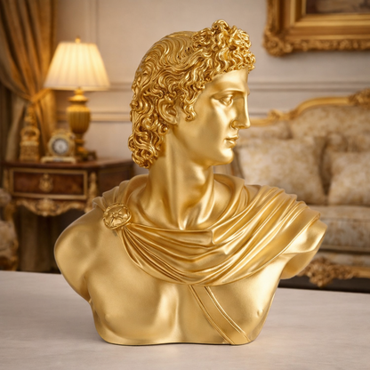 Luxury Golden Greek Prince Apollo (David) Sculpture | EnamorarDecor
