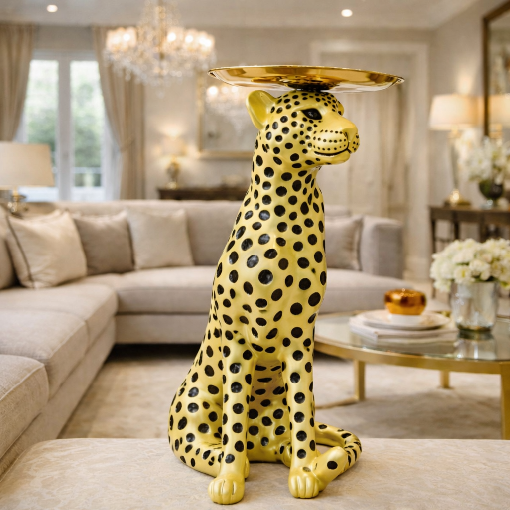 Luxury Big Yellow Cheetah Statement Decor | EnamorarDecor