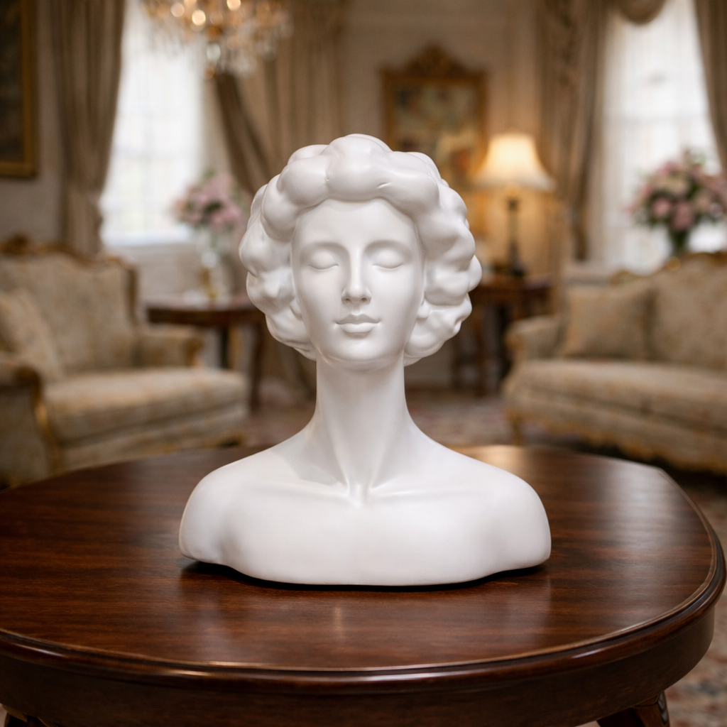 Luxury White Cloud Lady Sculpture Decor | EnamorarDecor