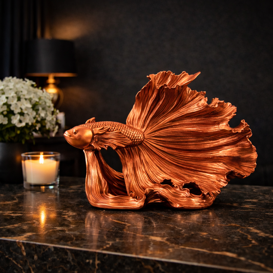 Luxury Copper Betta Fish Showpiece | EnamorarDecor
