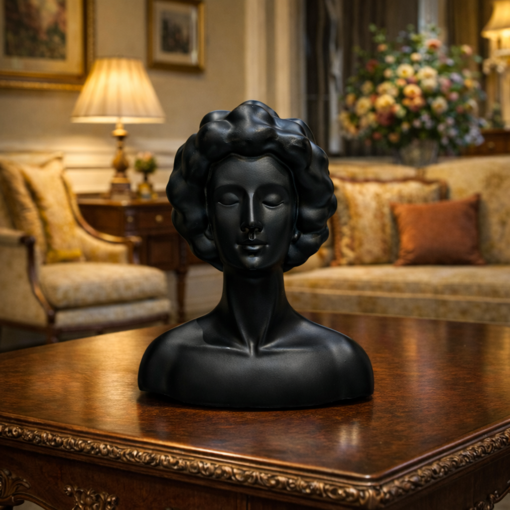 Luxury Black Cloud Lady Sculpture Decor | EnamorarDecor