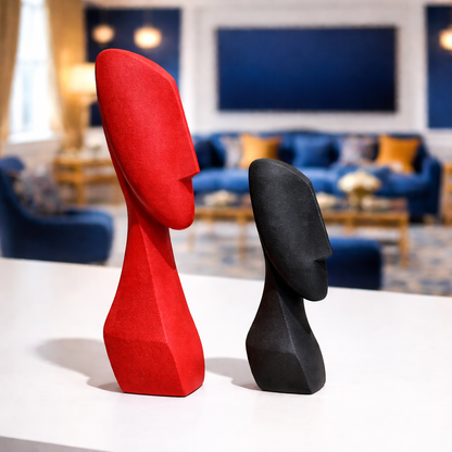 Luxury Red & Black Euro Face Decor Set | EnamorarDecor