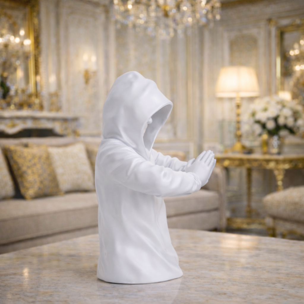 Luxury White Samurai Mystery Kung Fu Man | EnamorarDecor