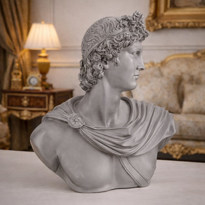 Luxury Grey Greek Prince Apollo (David) Sculpture | EnamorarDecor