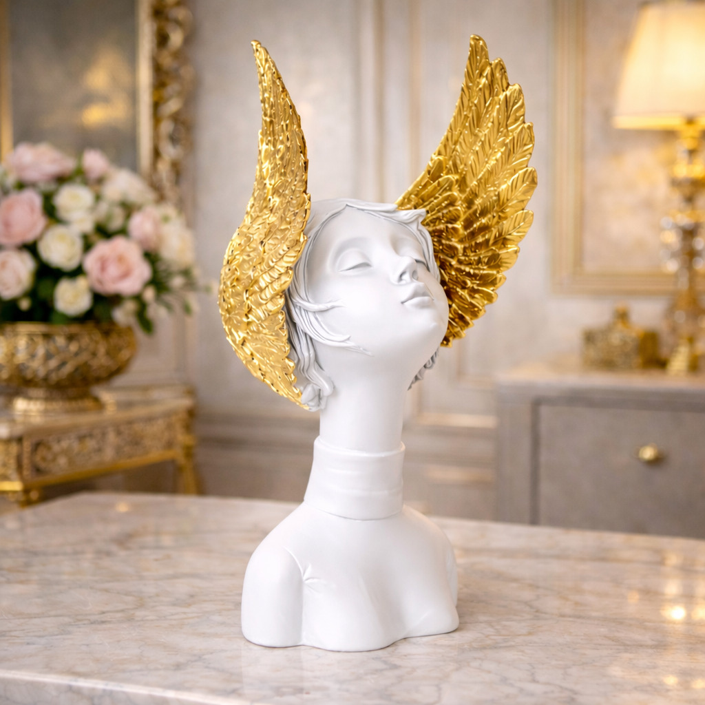 White Wing Lady Luxury Decor Bust | EnamorarDecor