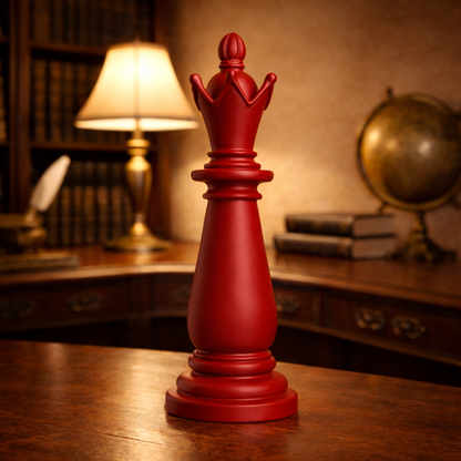Luxury Red Chess Pieces King, Queen & Knight | EnamorarDecor