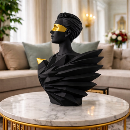 Luxury Black Bird Lady Decor Statue | EnamorarDecor