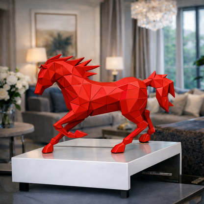 Luxury Red Running Hercules Ferrari Horse | EnamorarDecor
