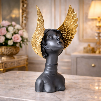 Black Wing Lady Luxury Decor Bust | EnamorarDecor
