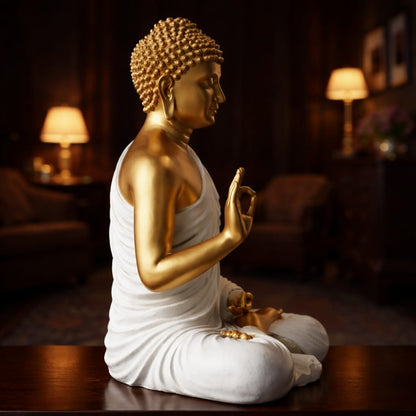 Luxury Big Golden & White Buddha Statue | EnamorarDecor