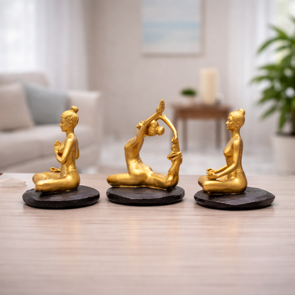 Luxury Golden Yoga Ladies Decor Set | EnamorarDecor