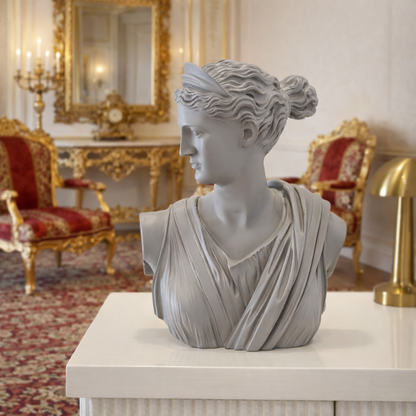Luxury Grey Greek Lady Bust | EnamorarDecor