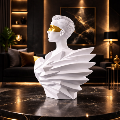 Luxury White Bird Lady Decor Statue | EnamorarDecor
