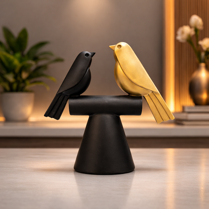 Luxury Black & Gold Bird Nest Decor | EnamorarDecor