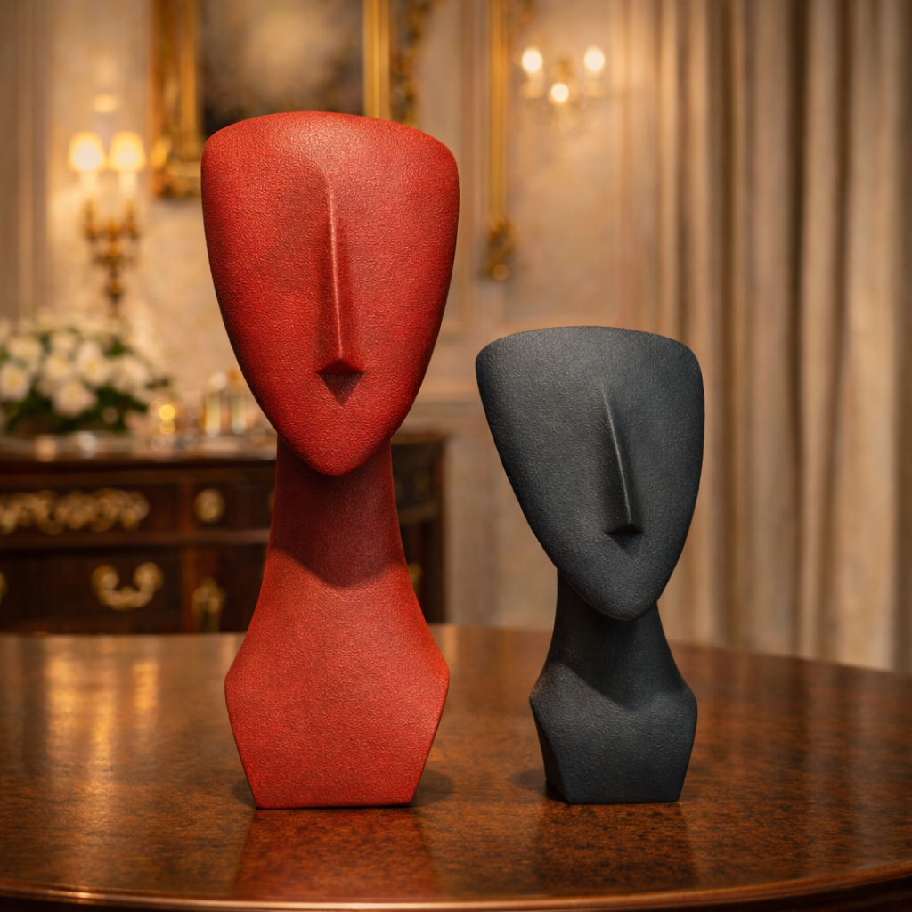 Luxury Red & Black Euro Face Decor Set | EnamorarDecor