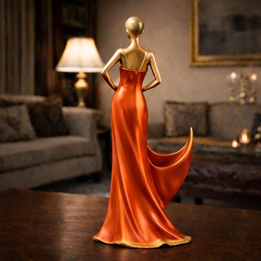 Luxury Orange Wine Bottle Holder Lady | EnamorarDecor
