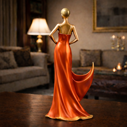 Luxury Orange Wine Bottle Holder Lady | EnamorarDecor