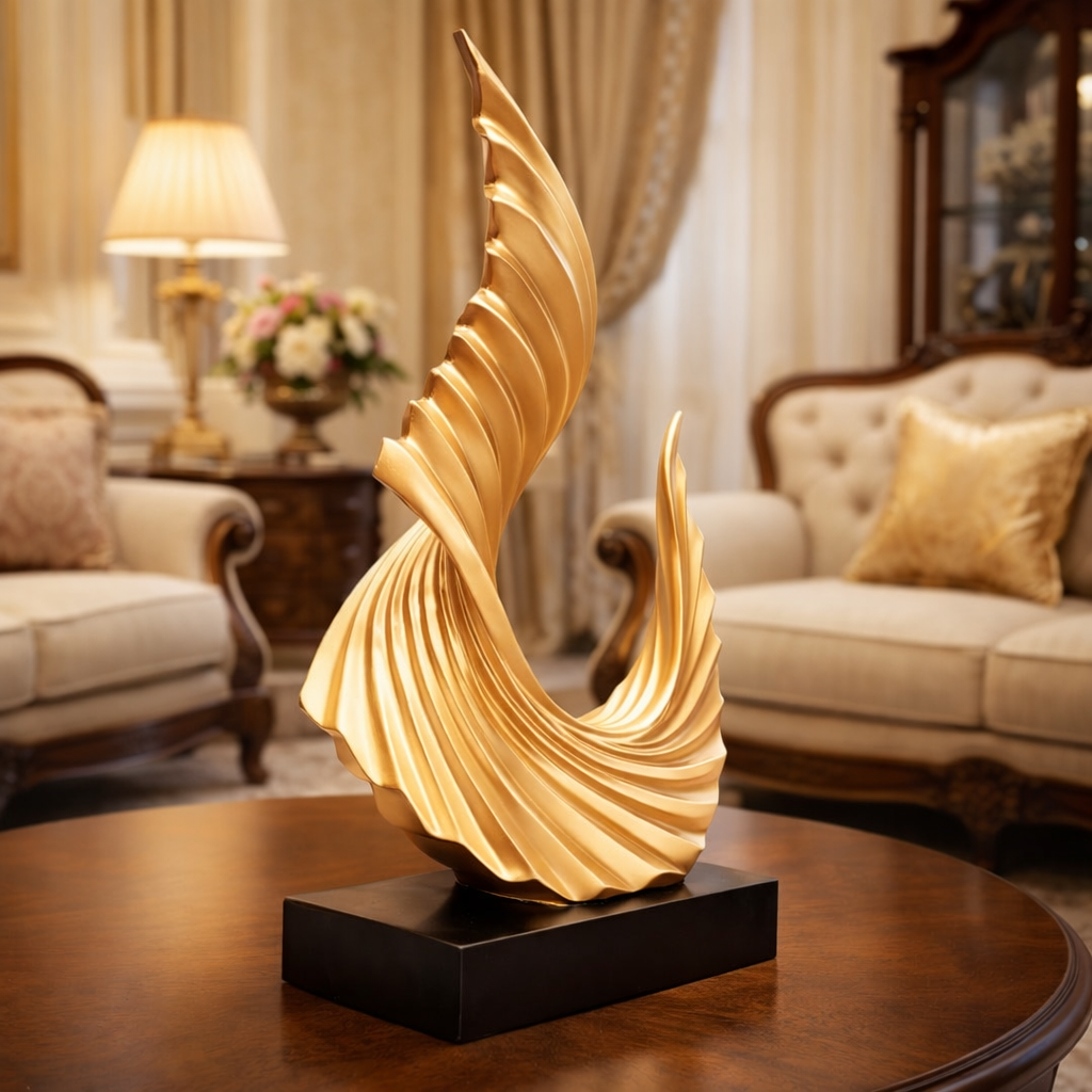Luxury Golden Twisted Tale Showpiece | EnamorarDecor