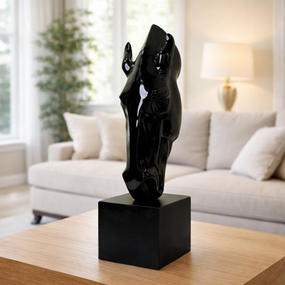 Luxury Black Horse Head Accent Decor | EnamorarDecor