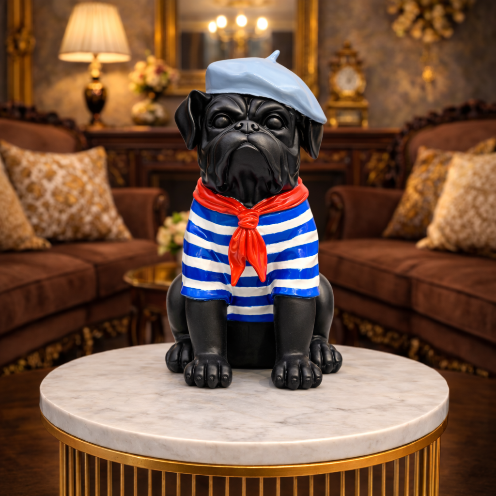 Luxury Blue Dog Sailor Decor Figurine | EnamorarDecor
