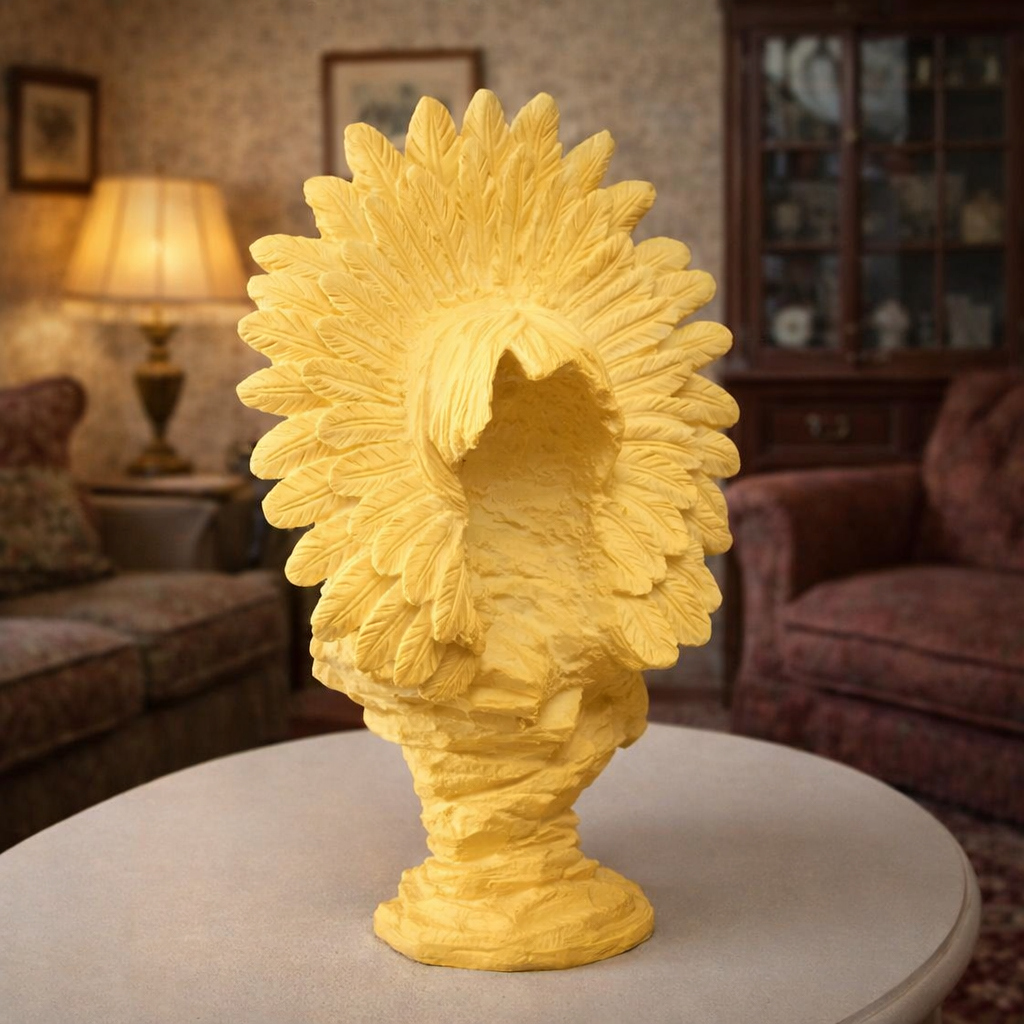 Luxury Yellow Afro Lady Decor Statue | EnamorarDecor