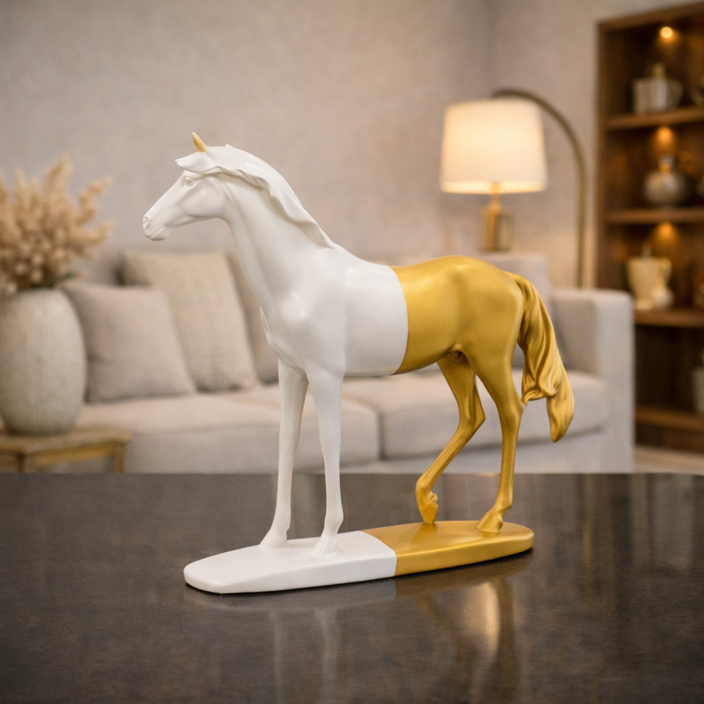 Ace of Spade White Luxury Horse Decor | EnamorarDecor