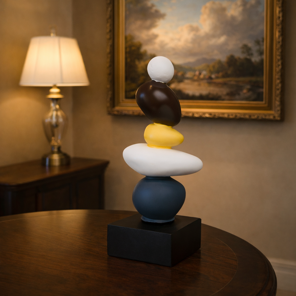 Luxury Modern Stacked Stone Statue | EnamorarDecor