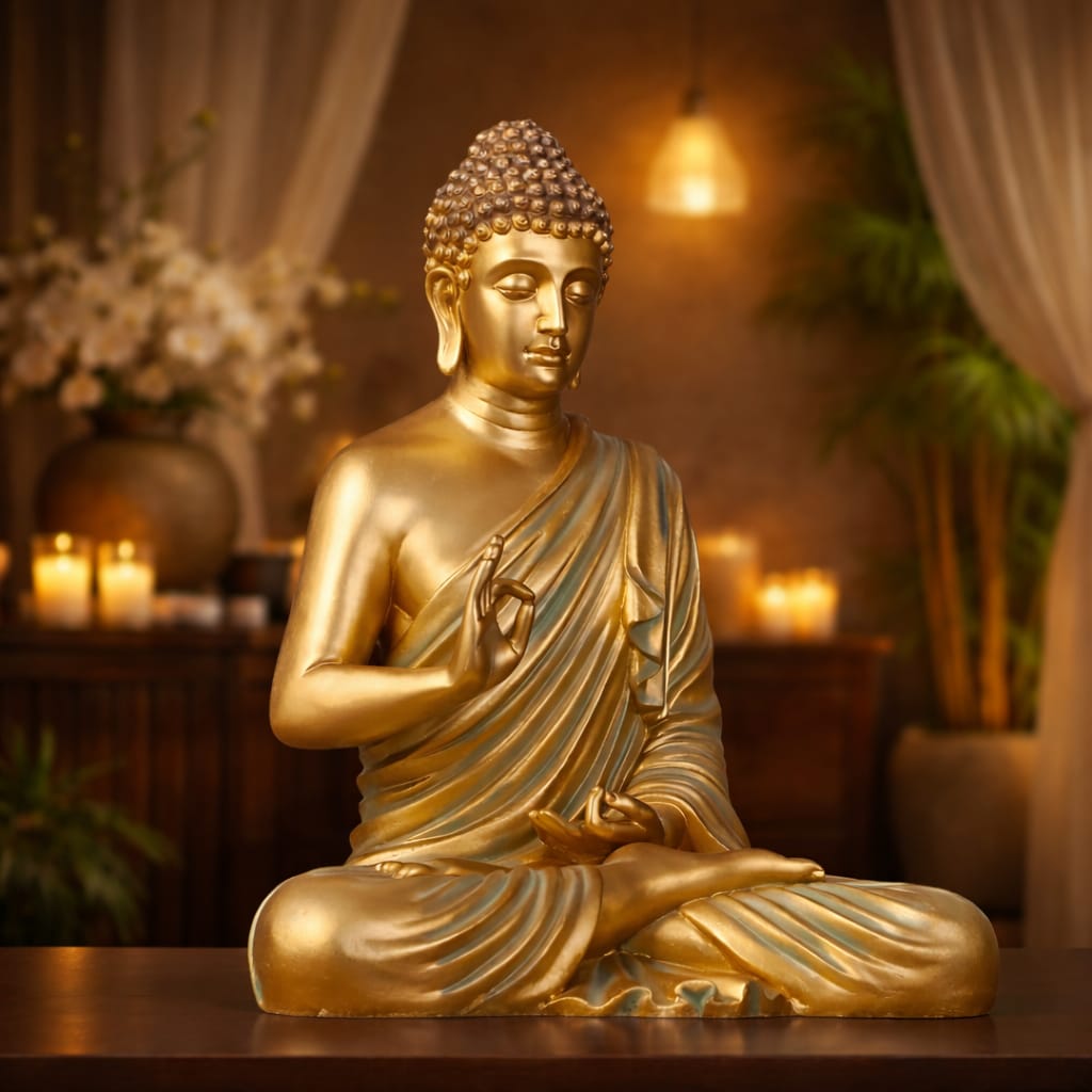 Luxury Big Golden Buddha Statue | EnamorarDecor