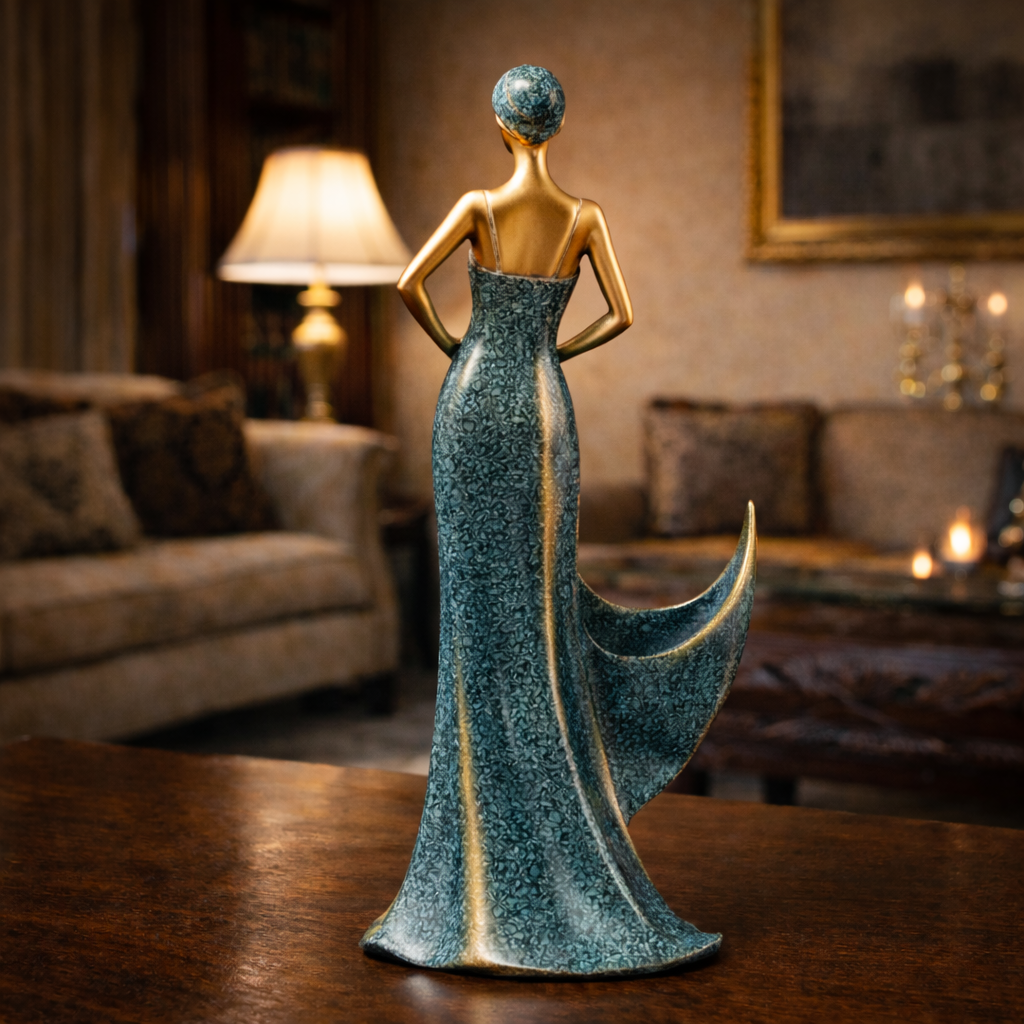 Luxury Blue Wine Bottle Holder Lady | EnamorarDecor