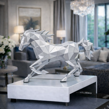 Luxury Silver Running Hercules Ferrari Horse | EnamorarDecor