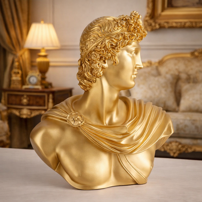 Luxury Golden Greek Prince Apollo (David) Sculpture | EnamorarDecor