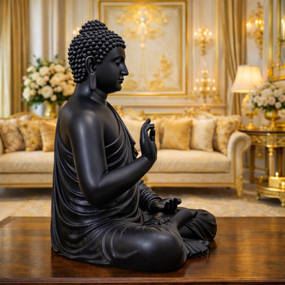 Luxury Big Black Buddha Statue | EnamorarDecor
