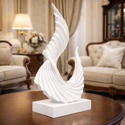 Luxury White Twisted Tale Showpiece | EnamorarDecor