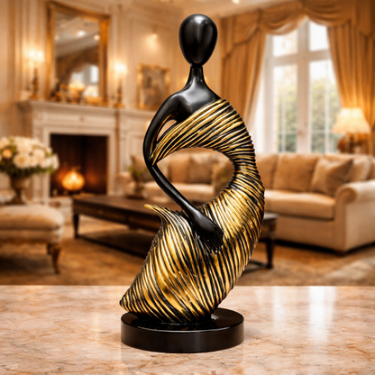 Luxury Black Monk Set with Golden Accent | EnamorarDecor