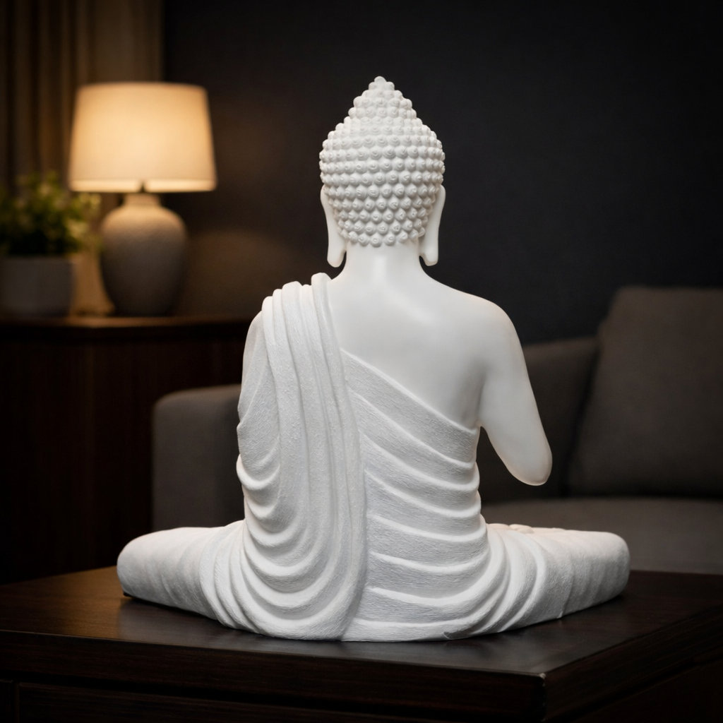 Luxury Big White Buddha Statue | EnamorarDecor