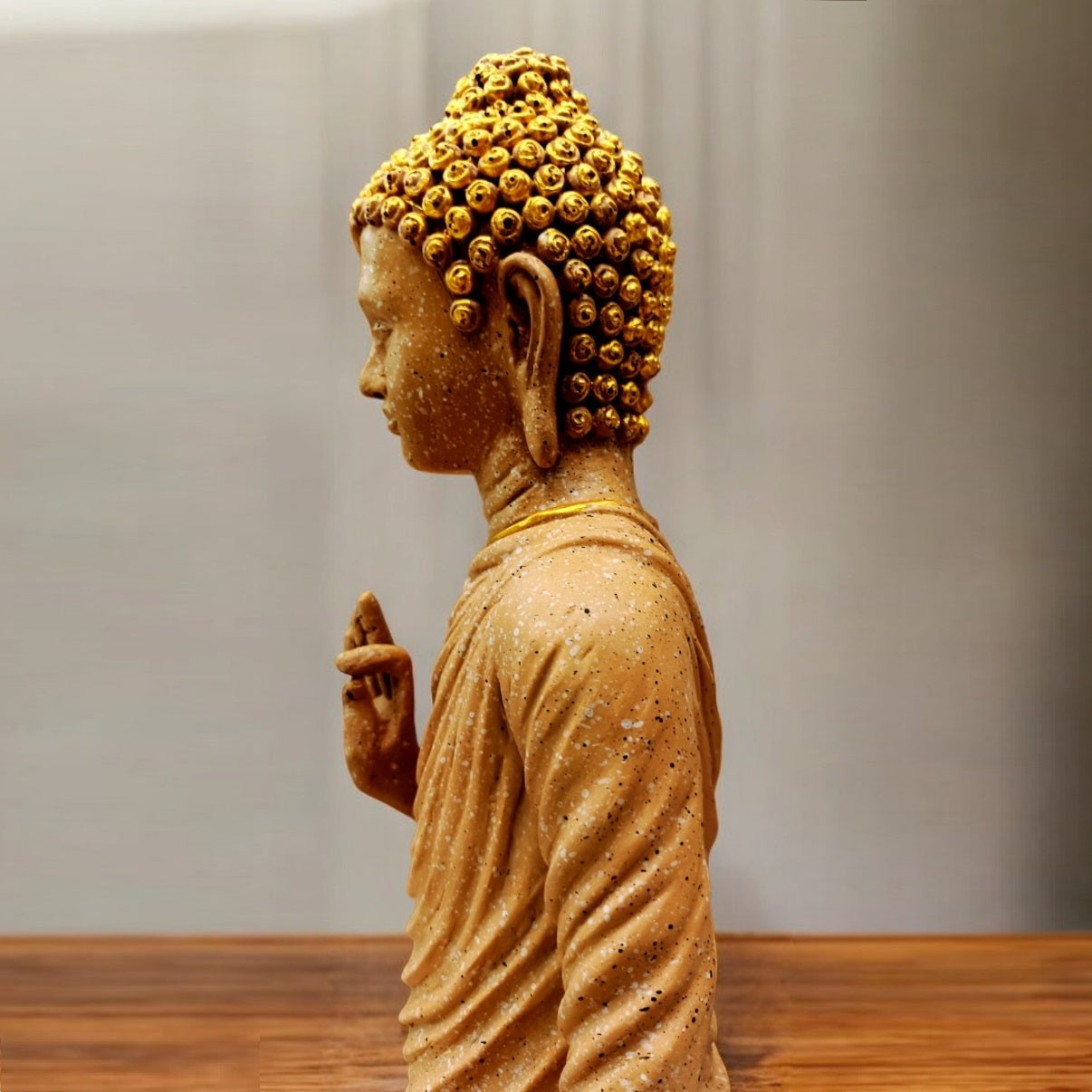 Brown Resin Standing Buddha | EnamorarDecor