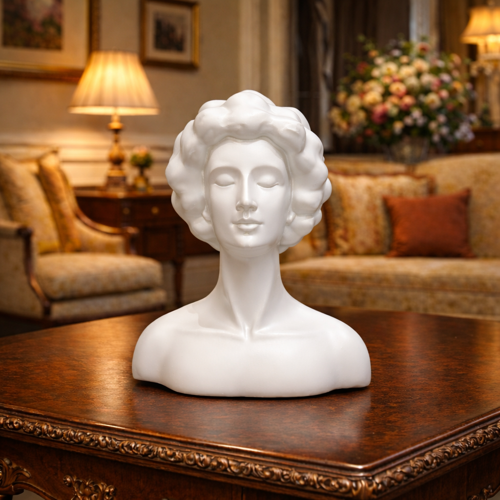 Luxury White Cloud Lady Sculpture Decor | EnamorarDecor
