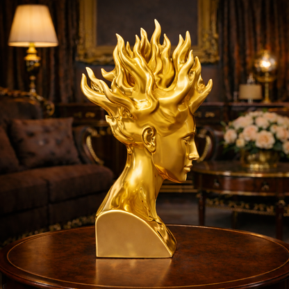Luxury Golden Blooming Beauty Decor Sculpture | EnamorarDecor