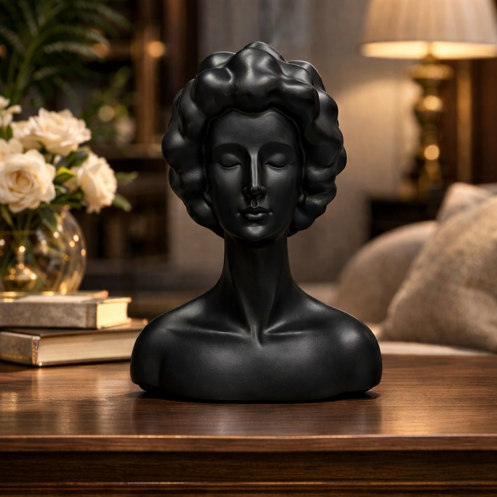 Luxury Black Cloud Lady Sculpture Decor | EnamorarDecor